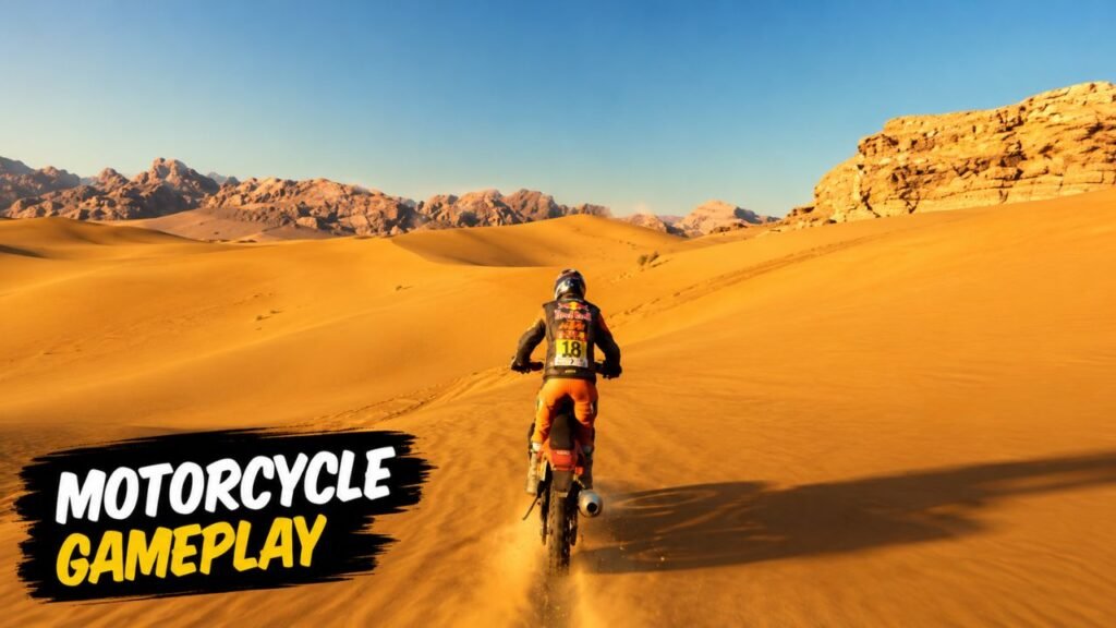 almost lost control… dakar desert rally motorcycle gameplay ps5 🏍️