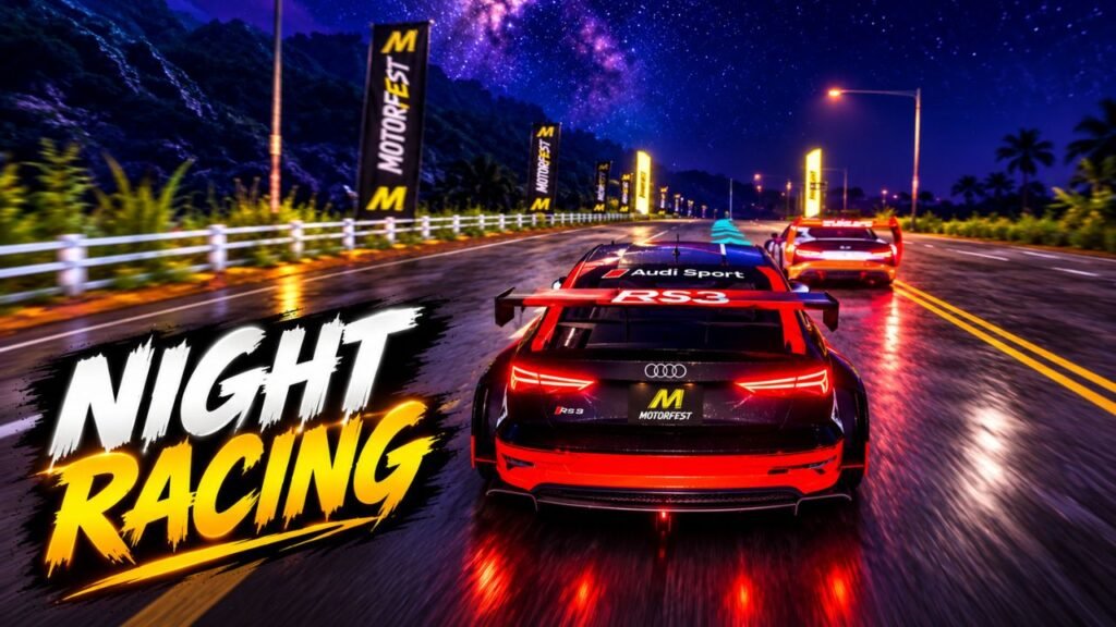 audi rs3 night racing chaos! 😱 motorfest ps5 (1)