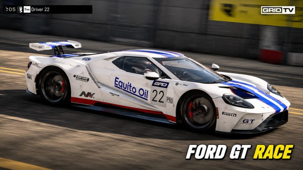Ford GT Race Car '18 racing in GRID Legends PS5 gameplay