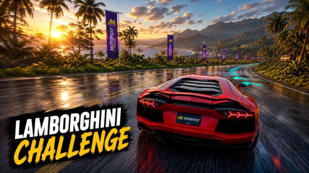 lamborghini aventador takes on the challenge! 🏁 motorfest ps5